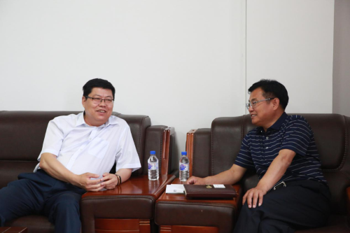 霍福山拜会乾安县县委副书记,县长王立国
